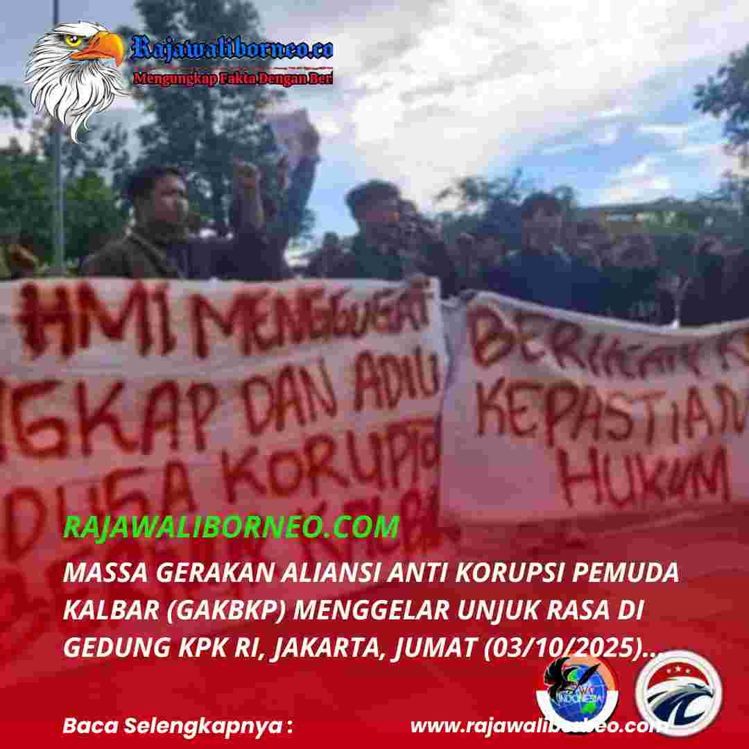 Massa Demo Dugaan Korupsi Ria Norsan di KPK dan Mapolda Kalbar