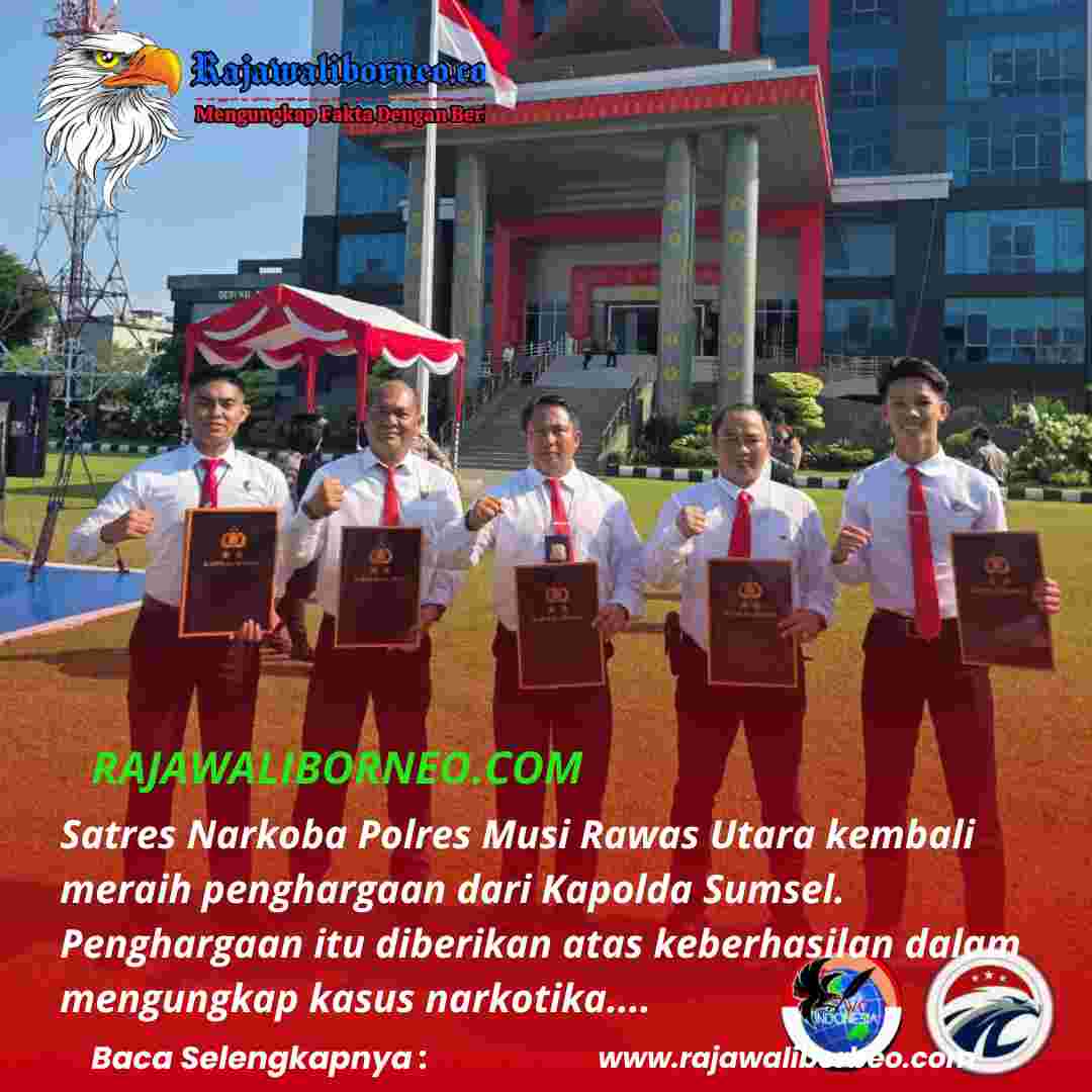 Satres Narkoba Muratara Raih Penghargaan Kapolda Sumsel