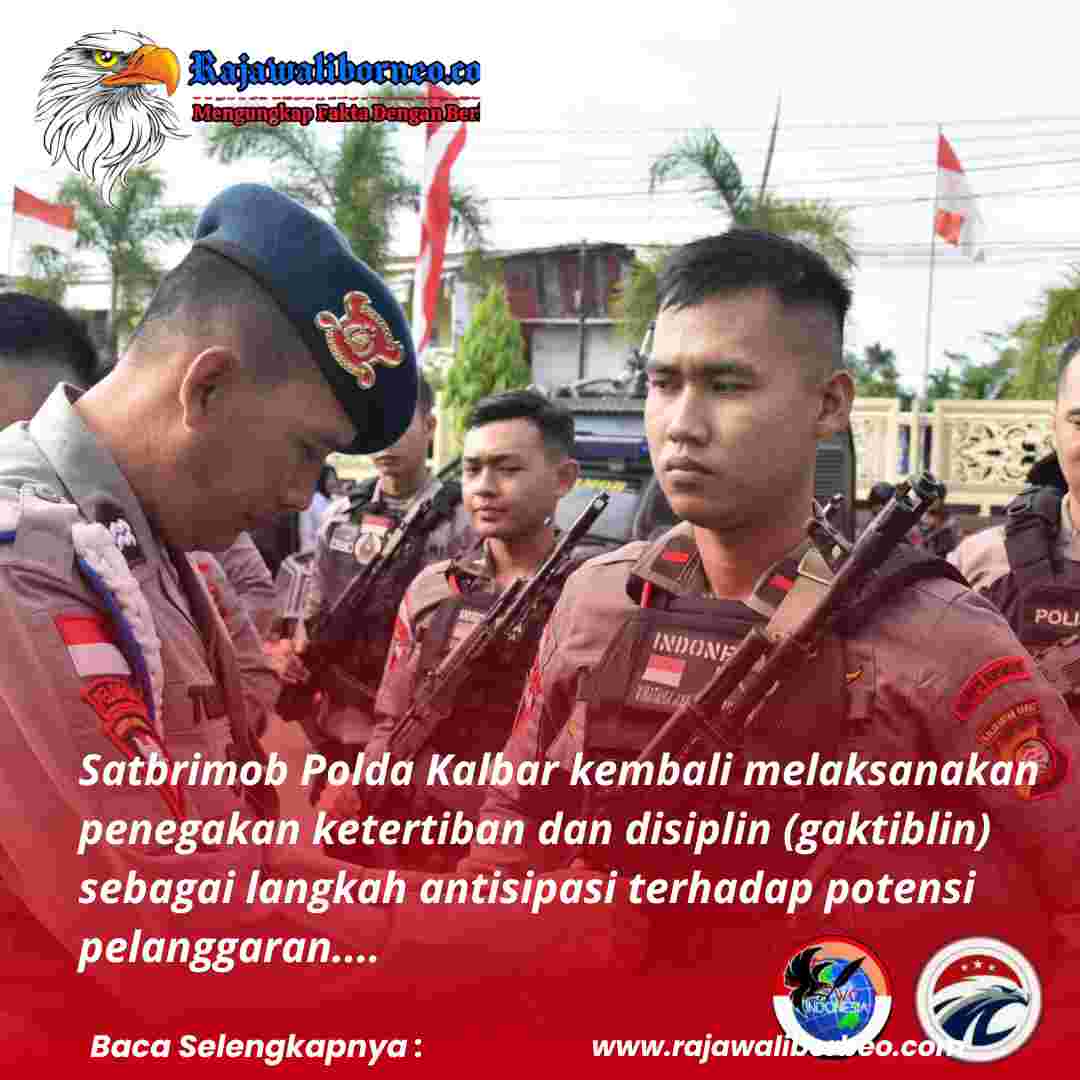 Satbrimob Polda Kalbar Gelar Gaktiblin untuk Tingkatkan Disiplin Personel