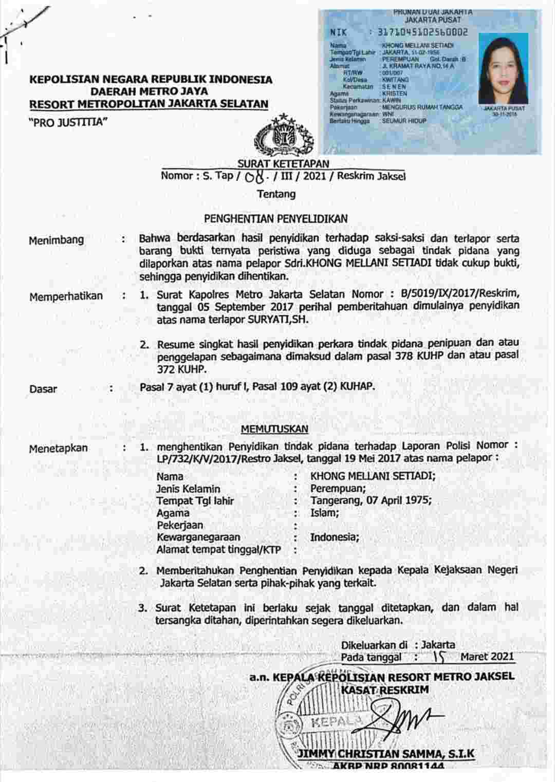 Korban SP3 Bermasalah Tuntut Keadilan di Polres Jaksel.