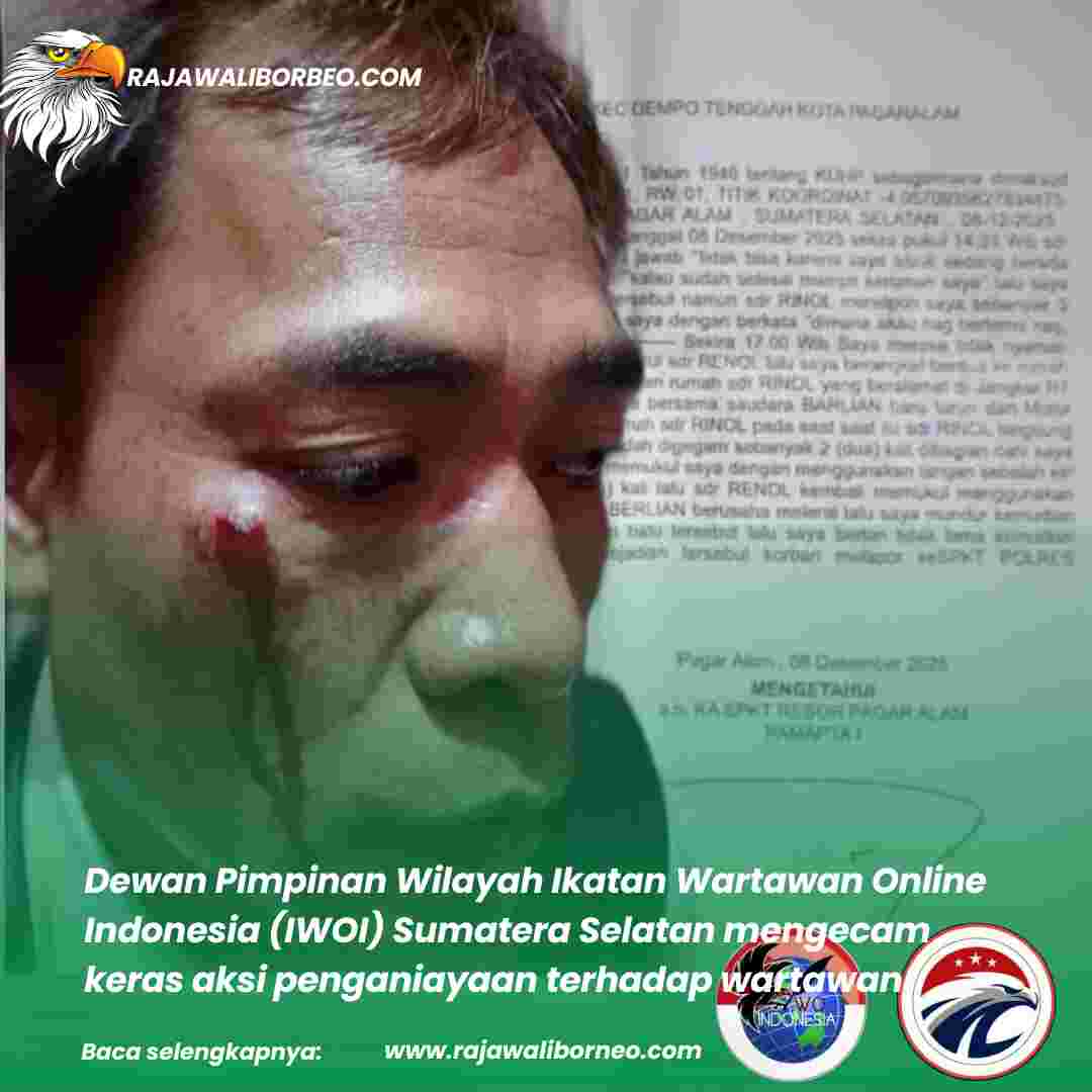 IWOI Sumsel Kecam Penganiayaan Wartawan di Pagar Alam