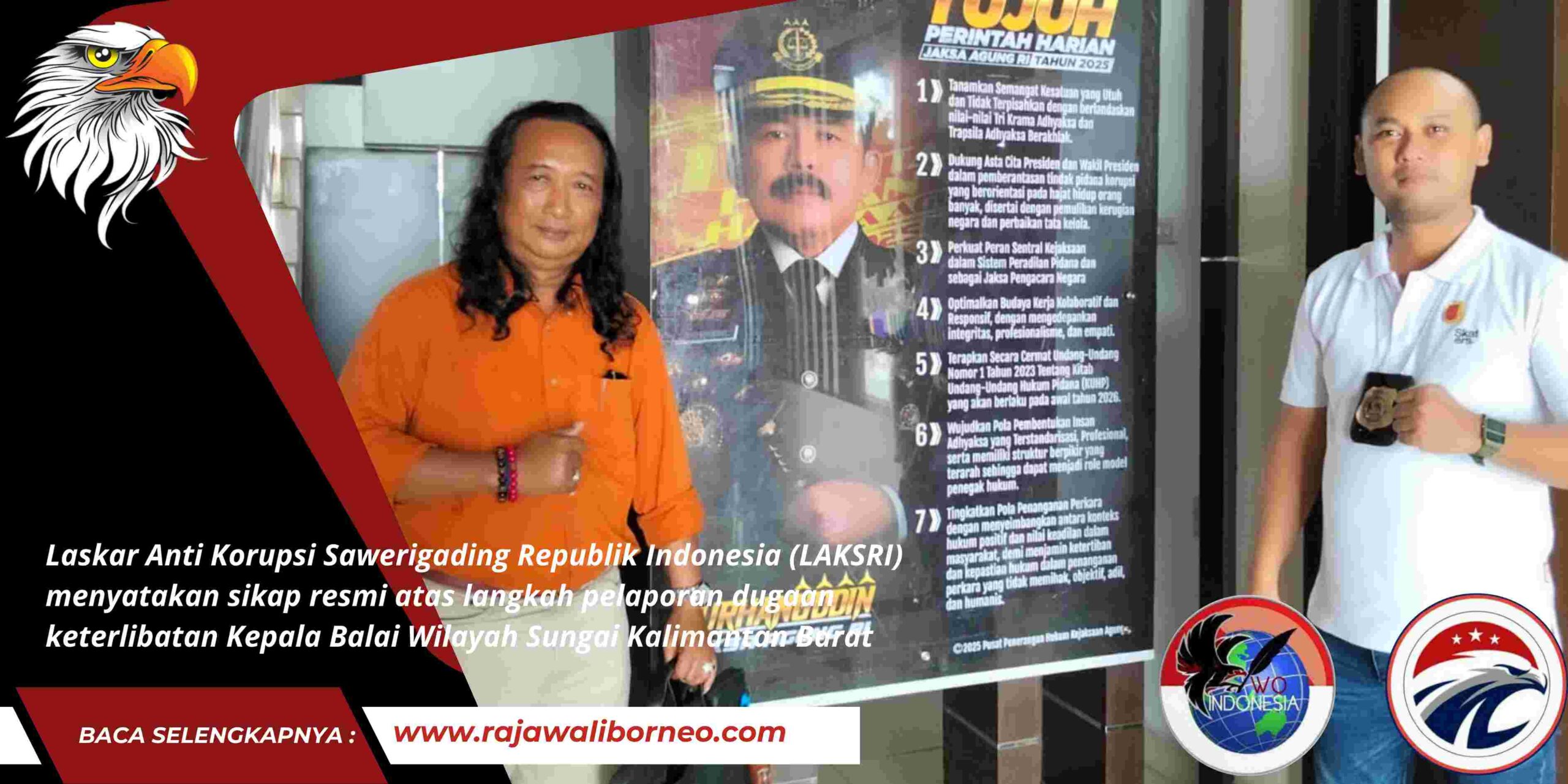 Ketua LAKSRI, Revie Achary, didampingi Fatria Panji Kasih selaku Humas DPW IWO Indonesia Provinsi Kalimantan Barat.