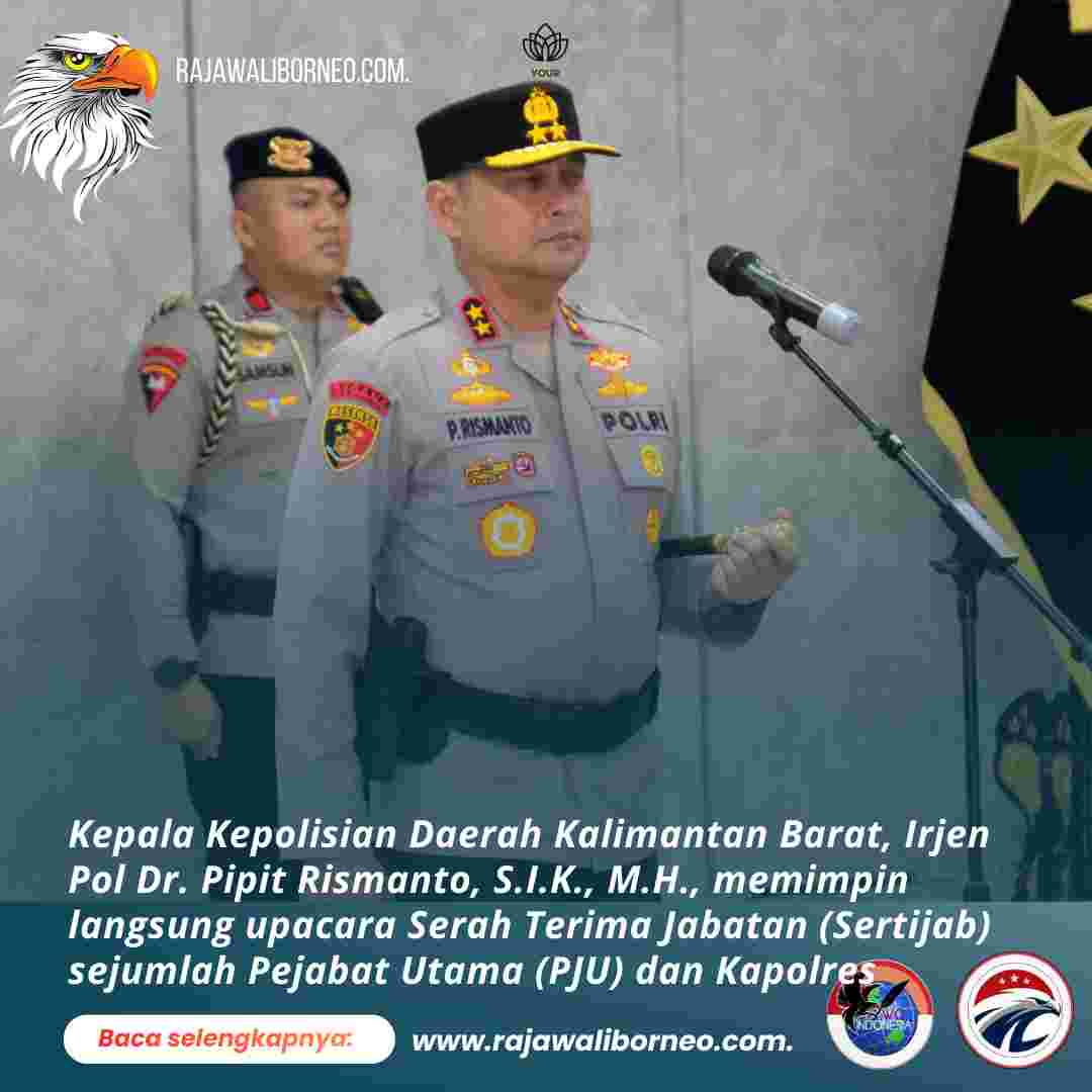 Kapolda Kalbar Pimpin Sertijab PJU dan Kapolres Jajaran