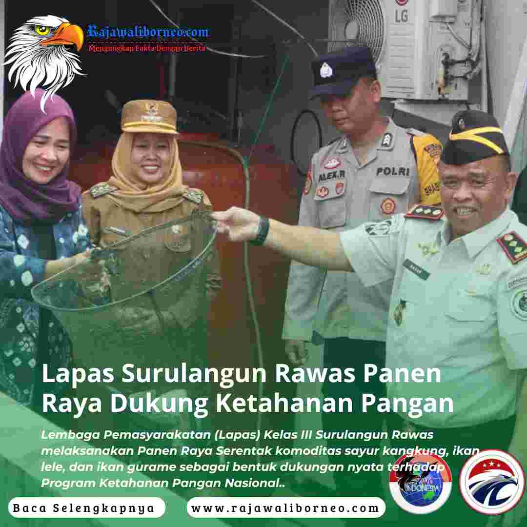 Lapas Surulangun Rawas Panen Raya Dukung Ketahanan Pangan