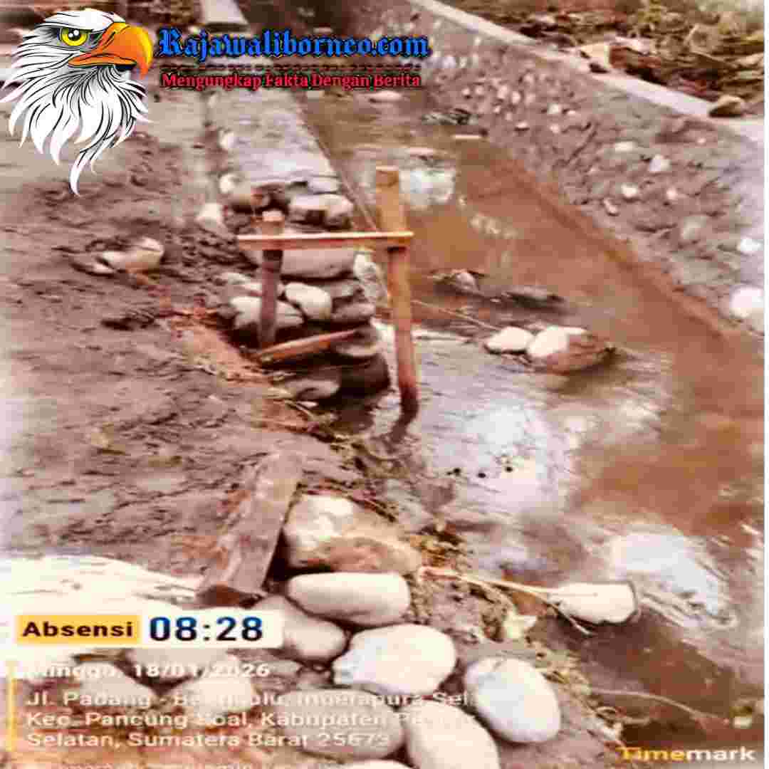 Proyek Meliyaran di duga mengunakan Material Batu Bulat.