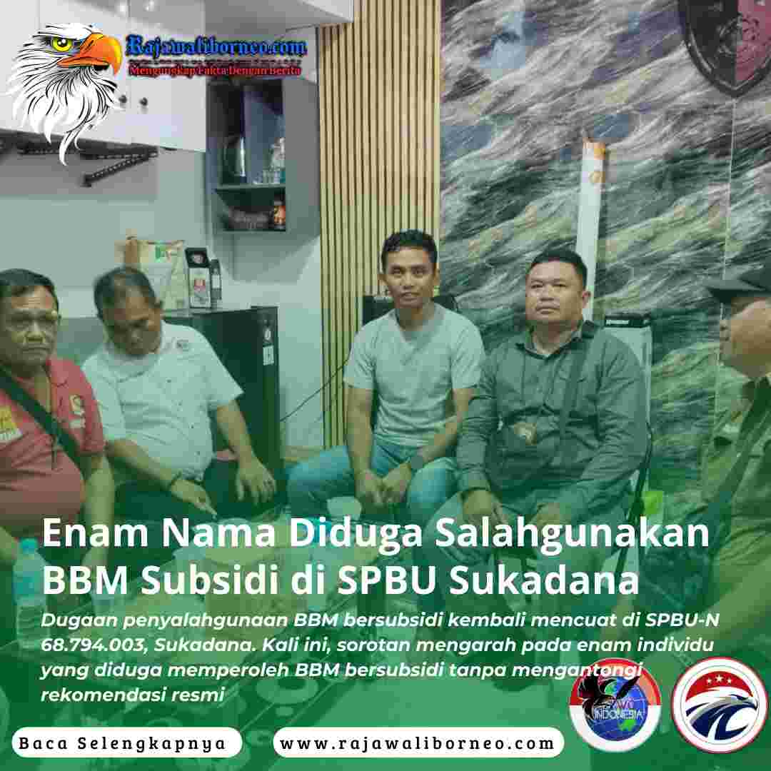 Enam Nama Diduga Salahgunakan BBM Subsidi di SPBU Sukadana