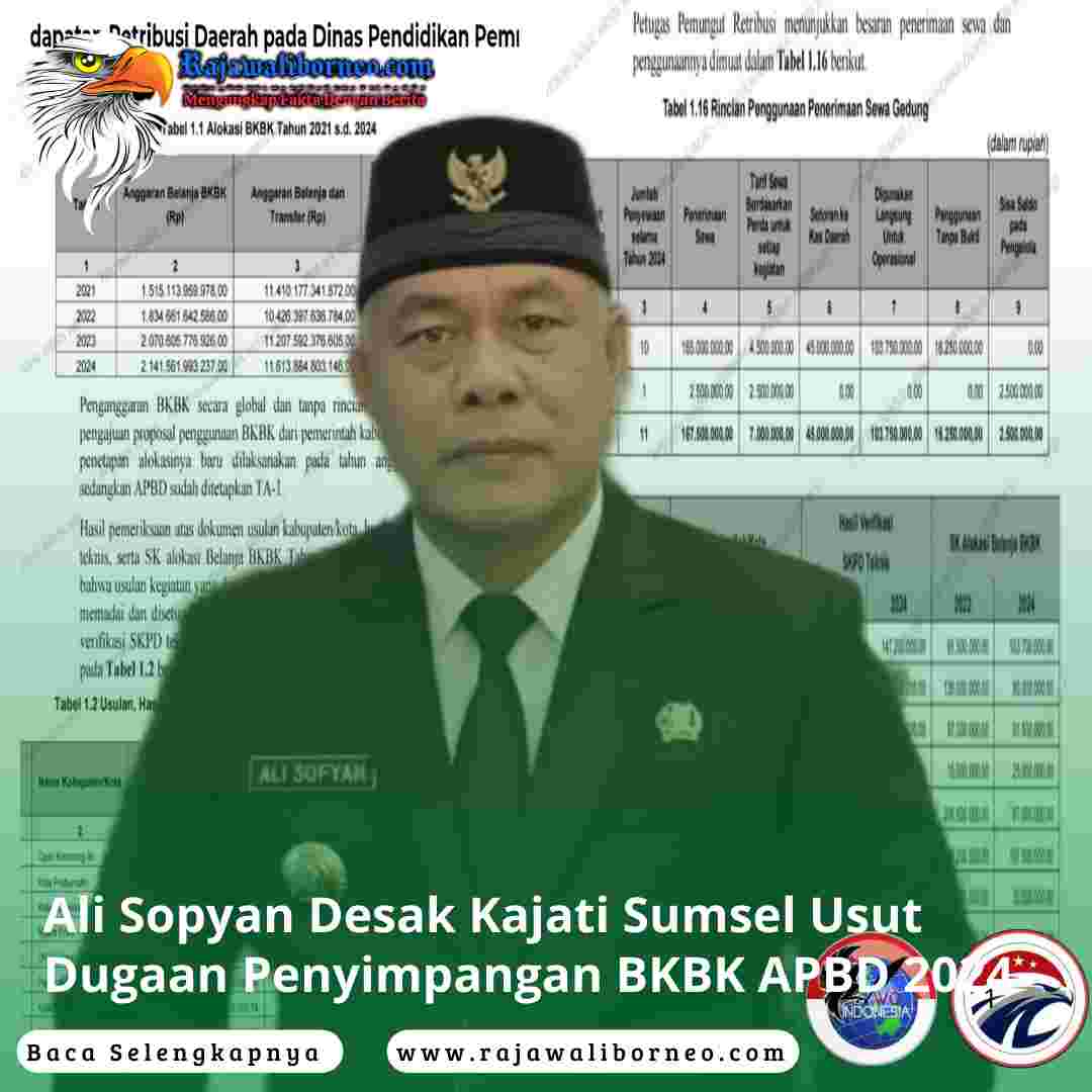 Ali Sopyan Desak Kajati Sumsel Usut Dugaan Penyimpangan BKBK APBD 2024