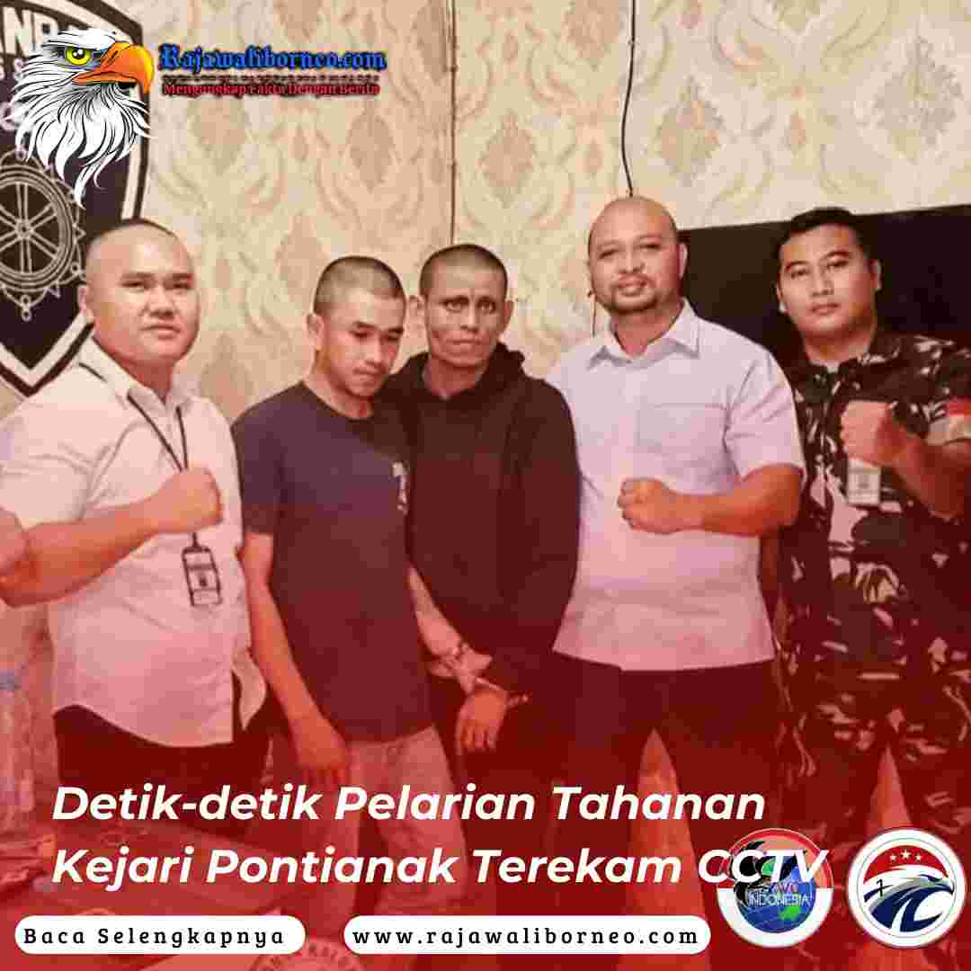 Detik-detik Pelarian Tahanan Kejari Pontianak Terekam CCTV