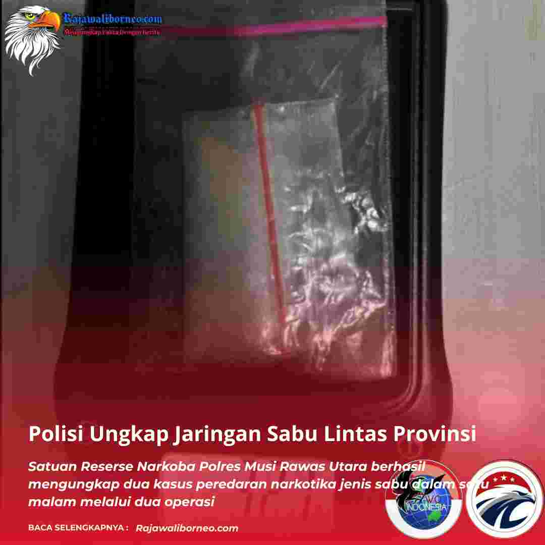 Polisi Ungkap Jaringan Sabu Lintas Provinsi