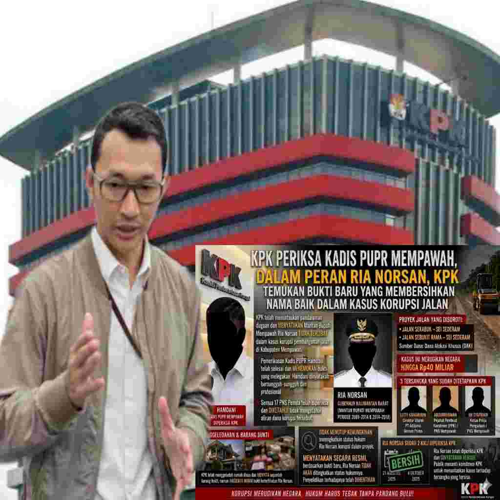 KPK Dalami Korupsi Jalan Mempawah Rp40 Miliar, Peran Ria Norsan Disorot