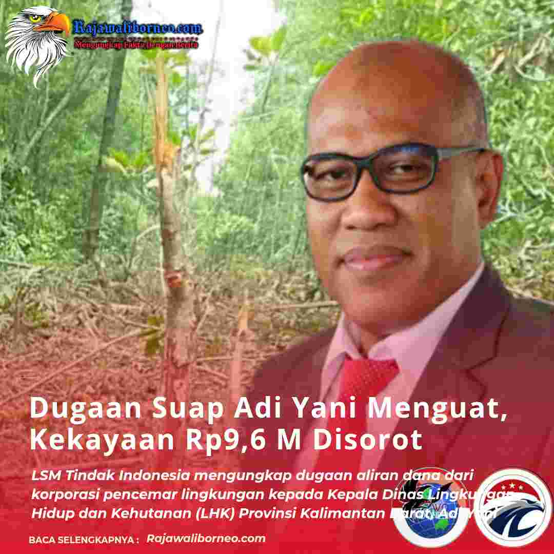 Dugaan Suap Adi Yani Menguat, Kekayaan Rp9,6 M Disorot