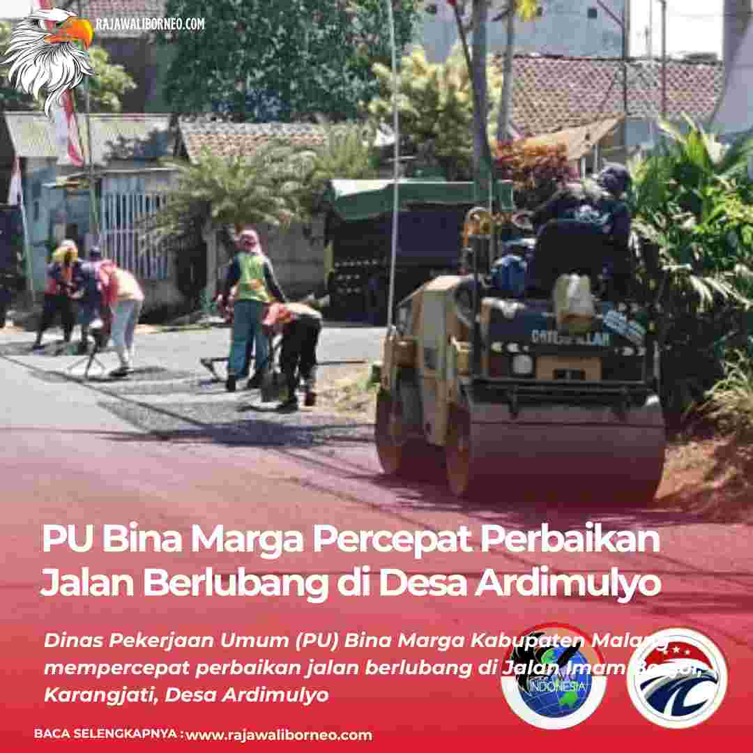 PU Bina Marga Percepat Perbaikan Jalan Berlubang di Desa Ardimulyo
