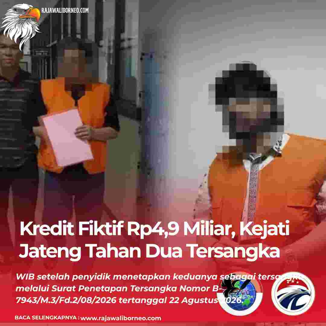 Kredit Fiktif Rp4,9 Miliar, Kejati Jateng Tahan Dua Tersangka