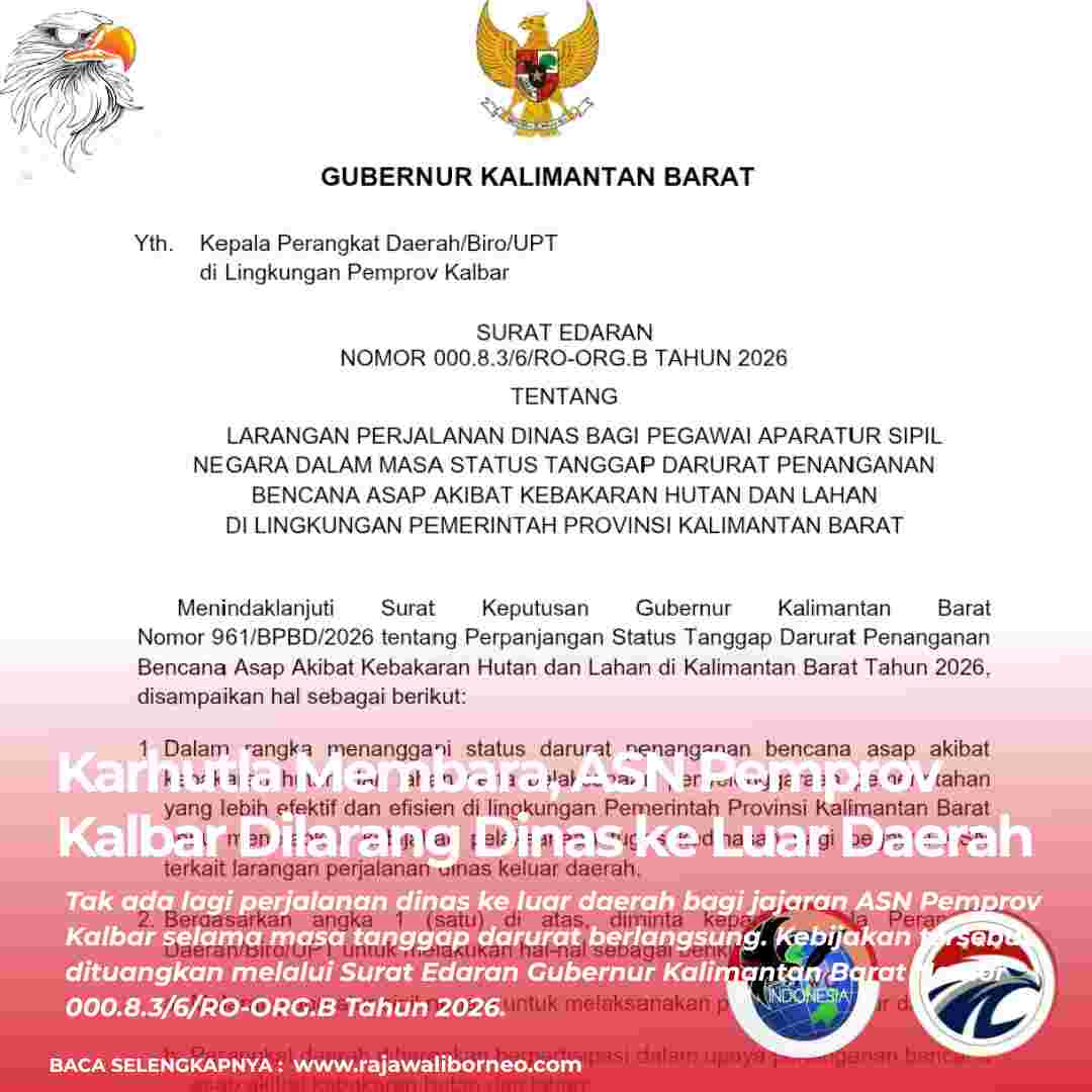 Karhutla Membara, ASN Pemprov Kalbar Dilarang Dinas ke Luar Daerah