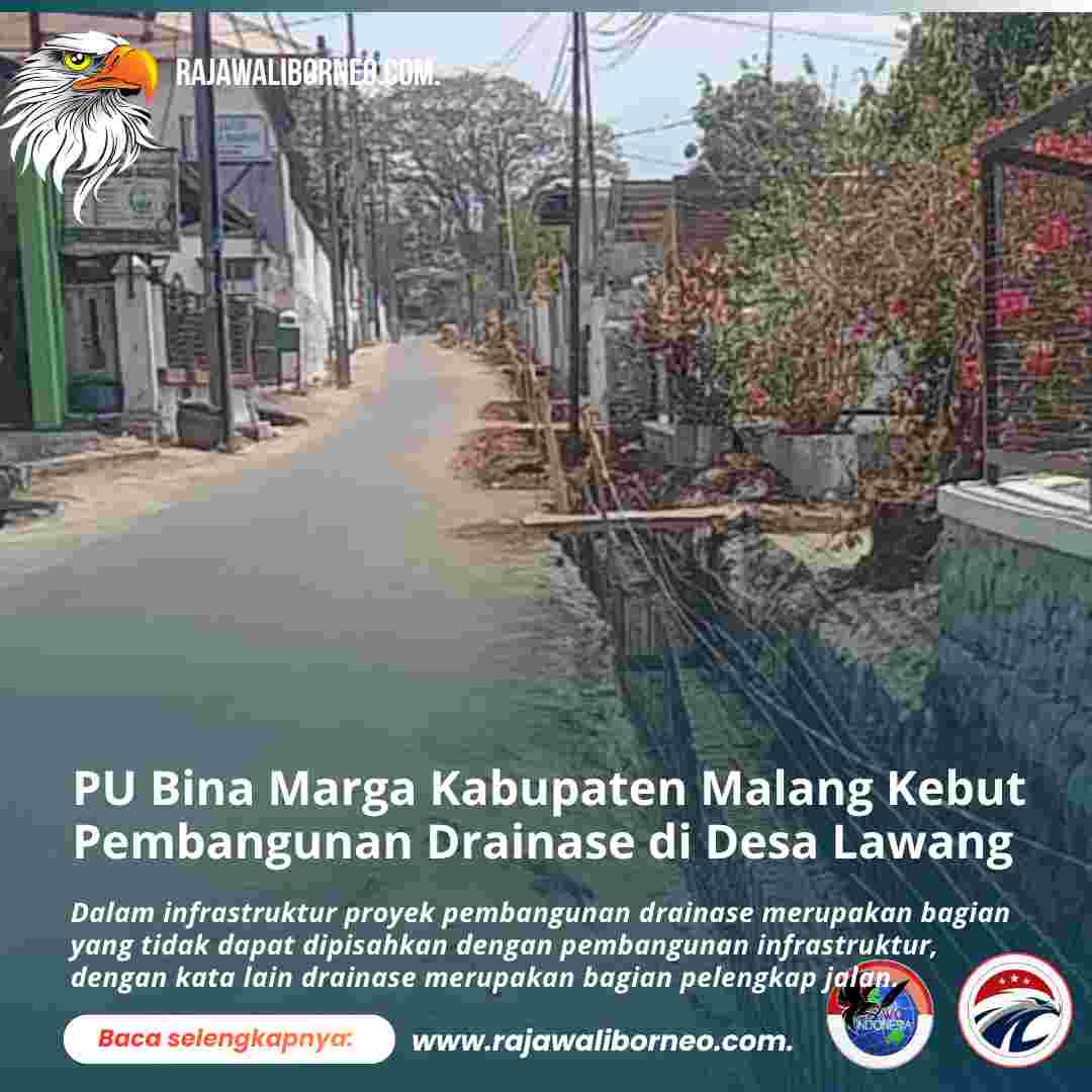 PU Bina Marga Kabupaten Malang Kebut Pembangunan Drainase di Desa Lawang